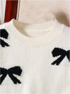 Girls Bow Knit Sweater