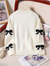 Girls Bow Knit Sweater