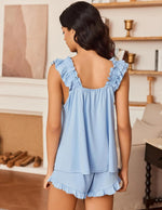 Ekouaer Ruffle Tank Pajama Set