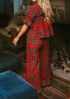 Plaid Ruffle Pajama Set