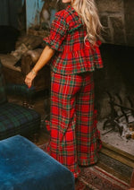 Plaid Ruffle Pajama Set
