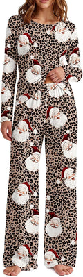 Leopard Santa Christmas Pajama Set