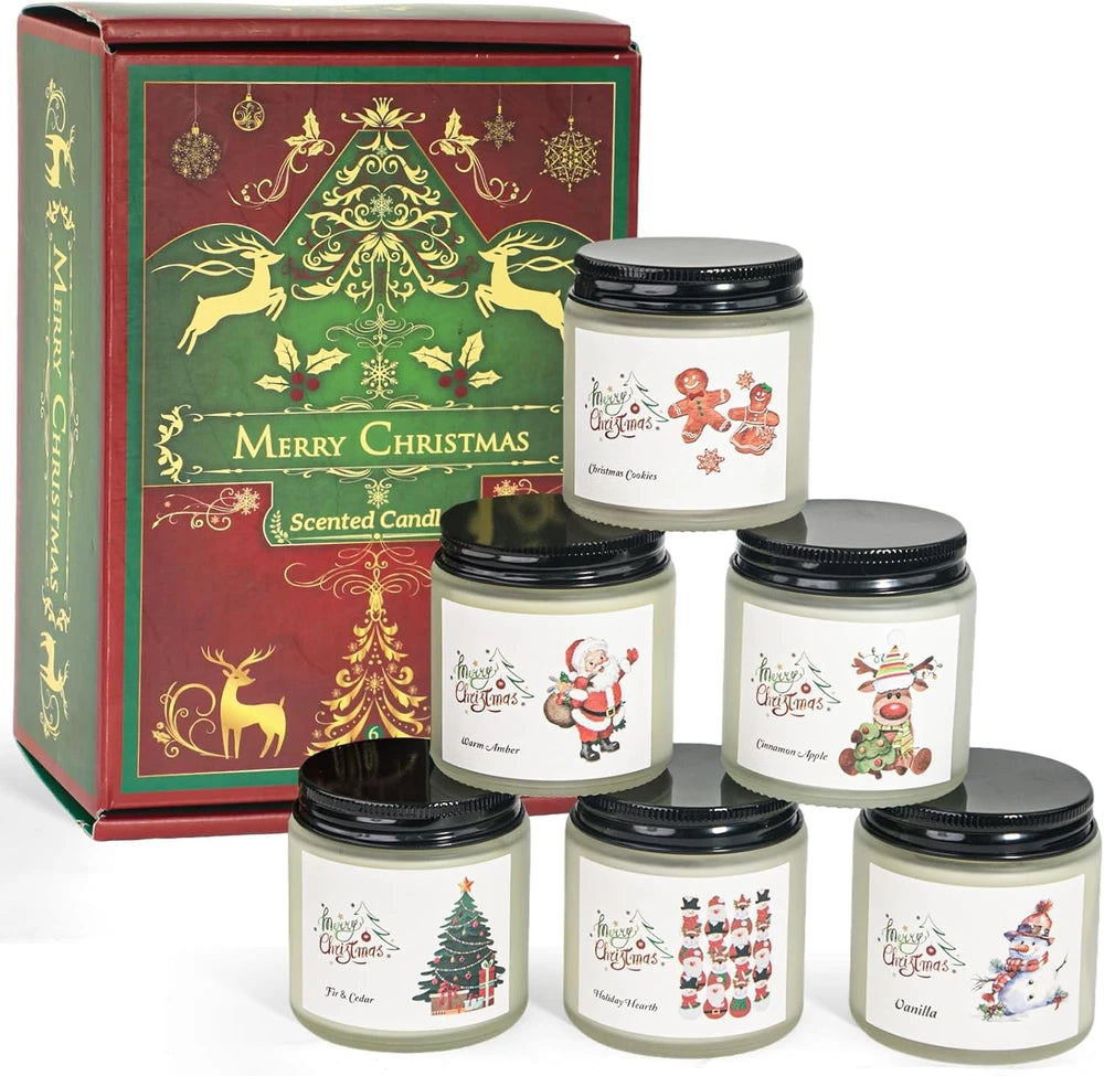 Christmas Soy Scented Candle Set