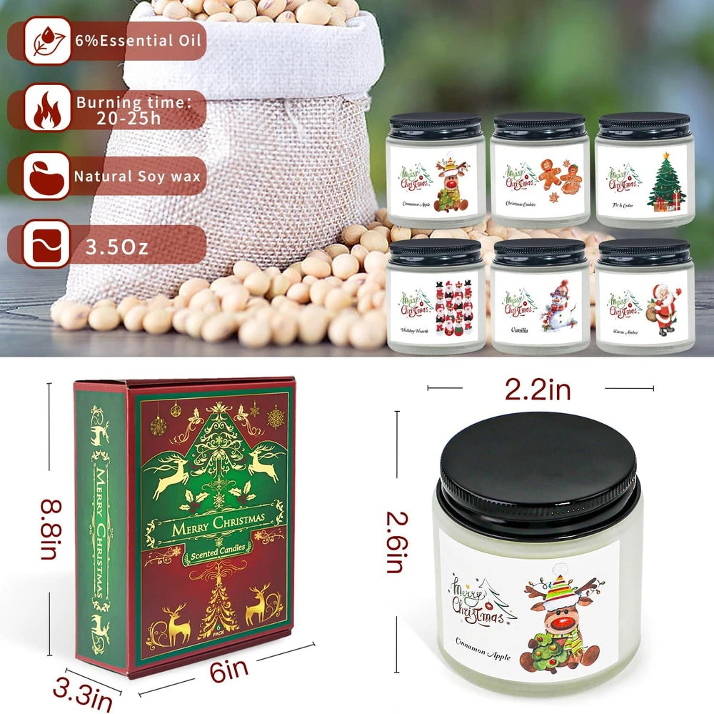 Christmas Soy Scented Candle Set