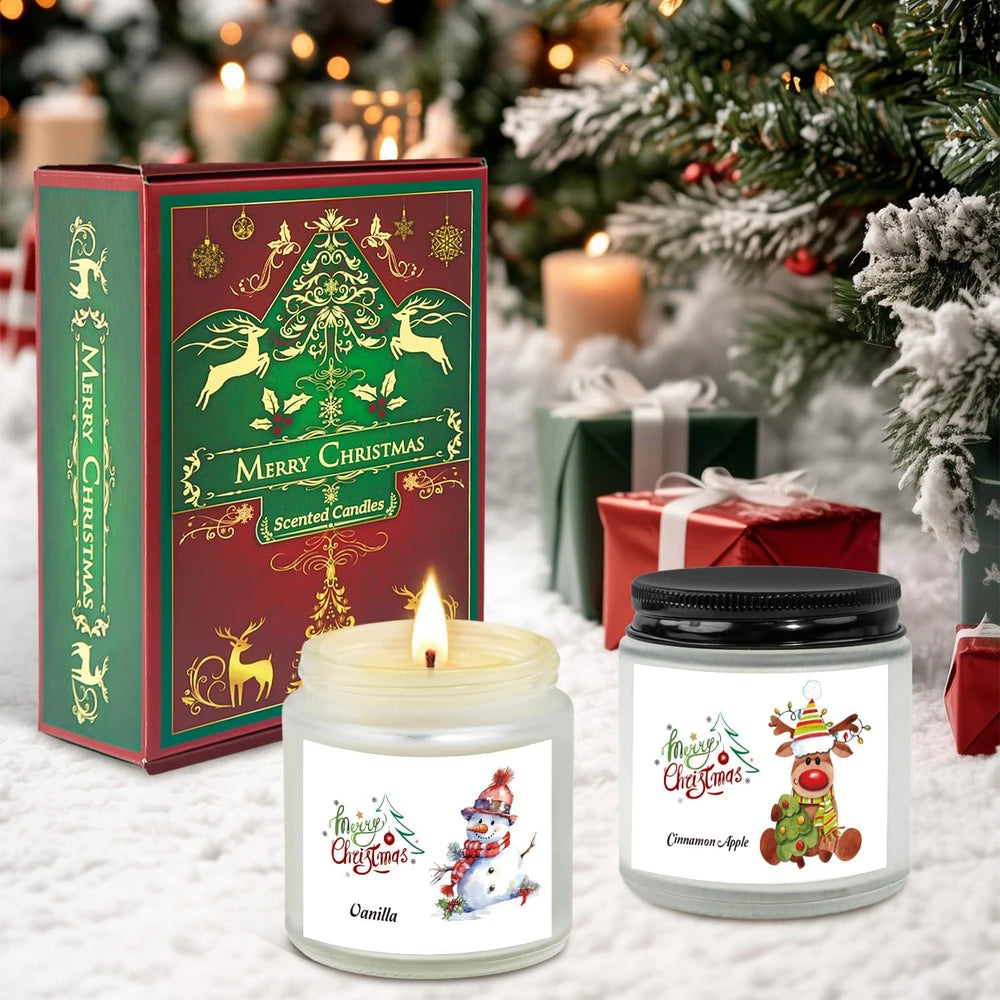 Christmas Soy Scented Candle Set