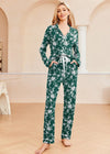 Ekouaer Long Sleeve Button Down Pajama Set