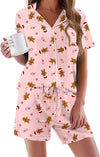 Ginger Bread Short Sleeve Pajama Set