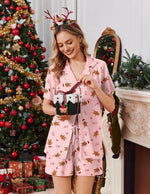 Ginger Bread Short Sleeve Pajama Set
