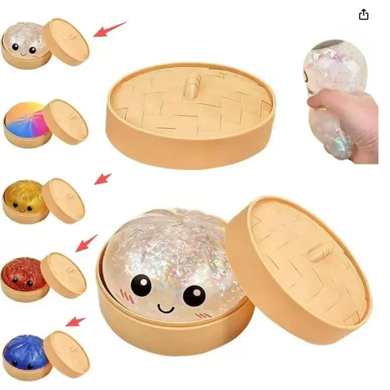 Glitter Steamed Bun Stress Toy