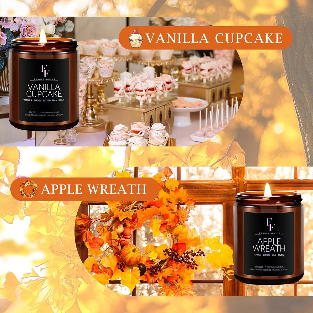 Fall Scented Soy Candle Set