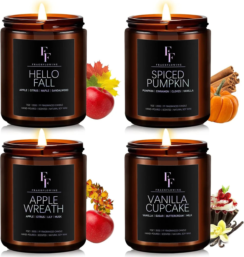 Fall Scented Soy Candle Set