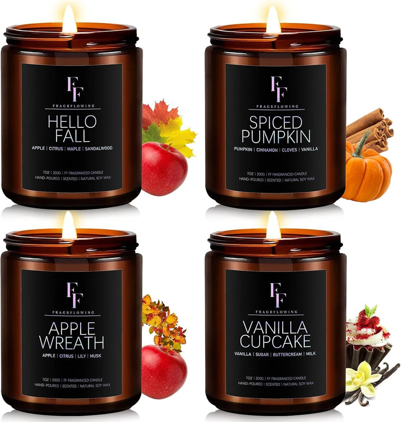 Fall Scented Soy Candle Set