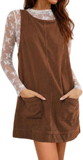 Corduroy Overall Mini Dress