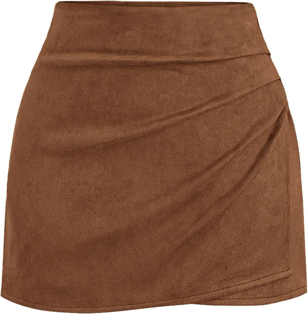 Faux Suede Mini Skirt