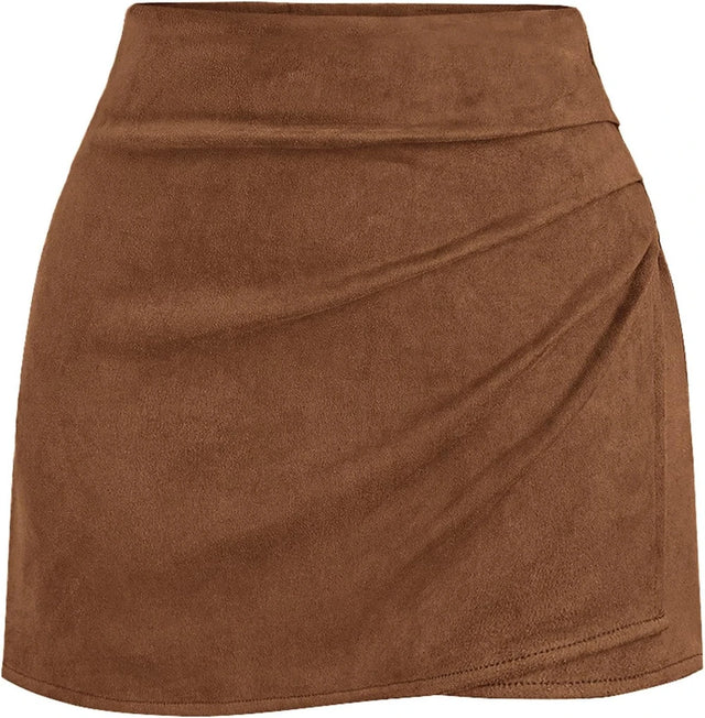 Faux Suede Mini Skirt