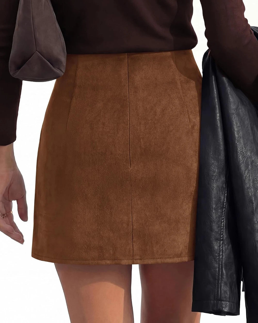 Faux Suede Mini Skirt