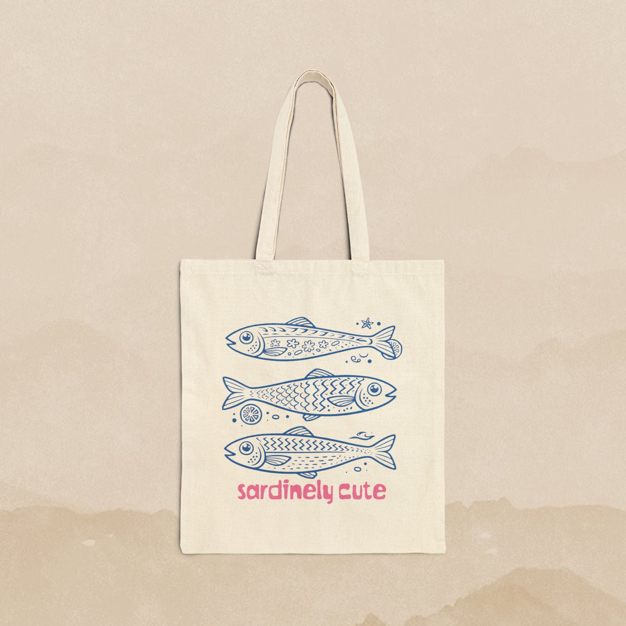 Sardinely Cute Fish Tote Bag