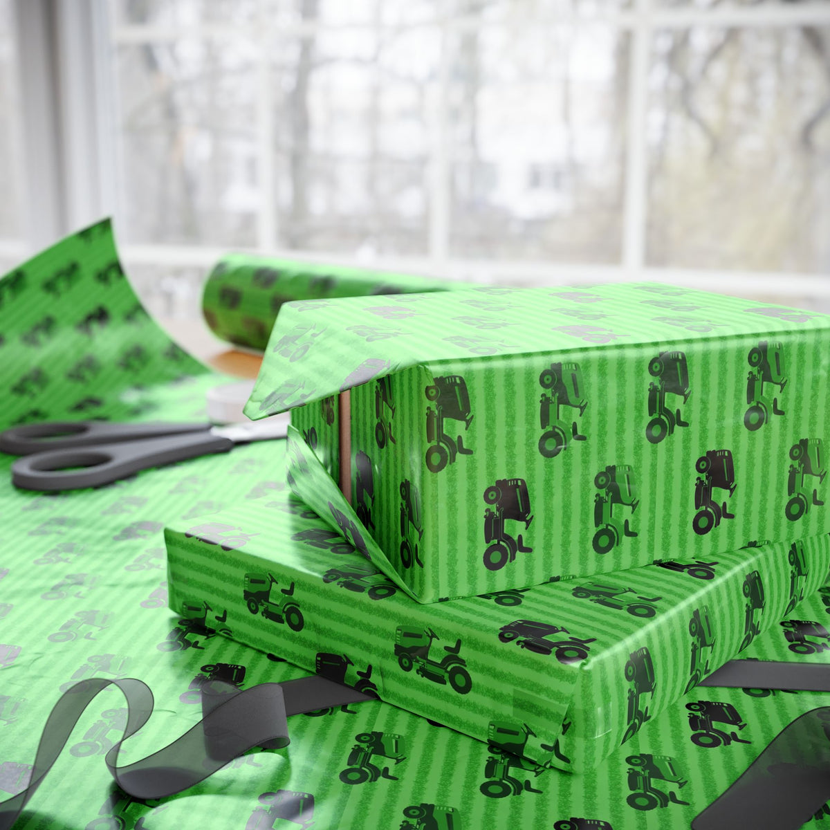 Lawn Mower Pattern Wrapping Paper | Retro Movie Camera Print