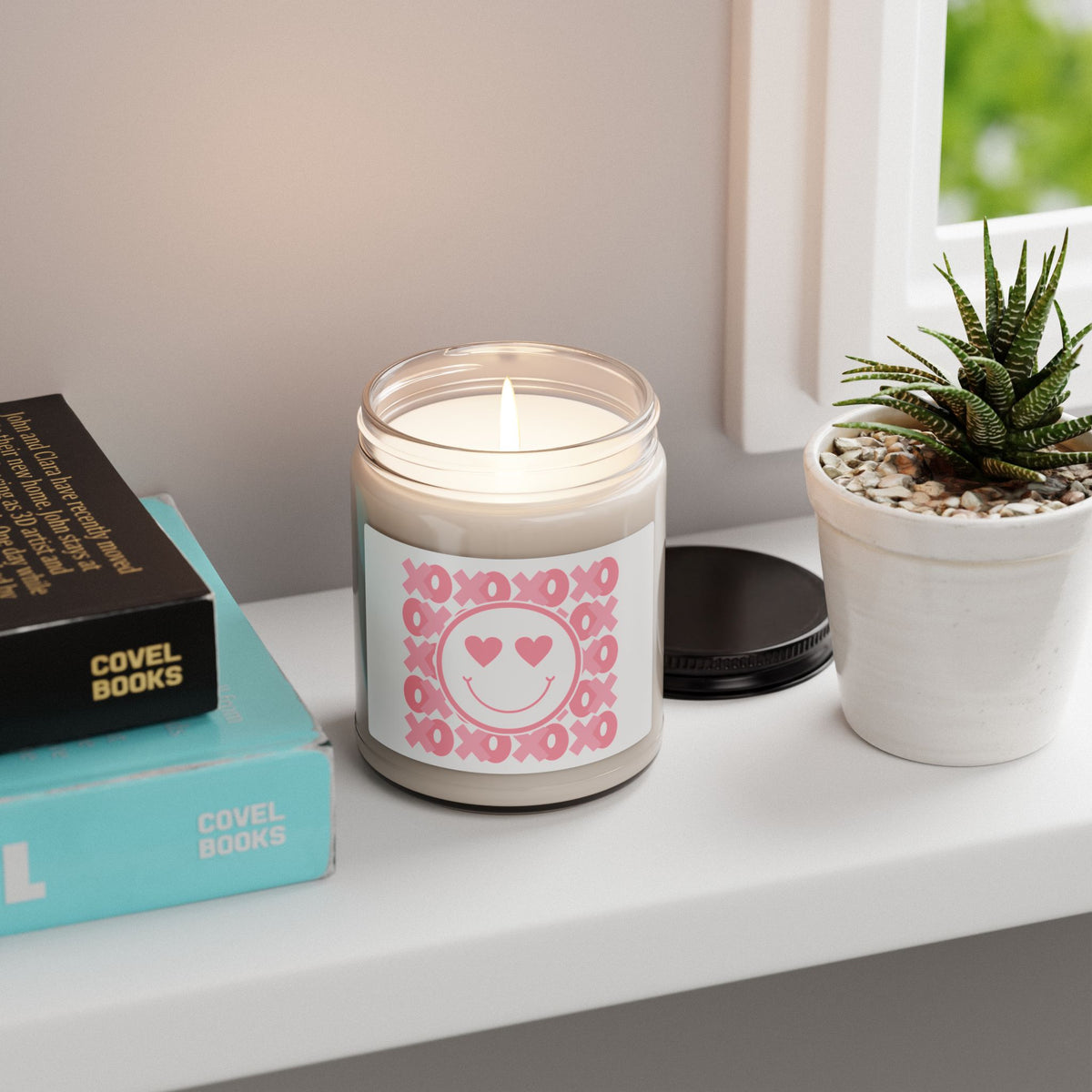 Heart Eyes Smiley Apple Harvest Candle
