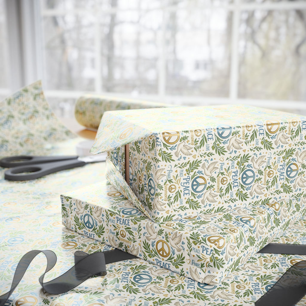 Doves & Peace signs Wrapping Papers