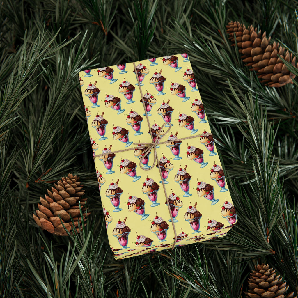 Retro Ice Cream Cone Pattern Wrapping
