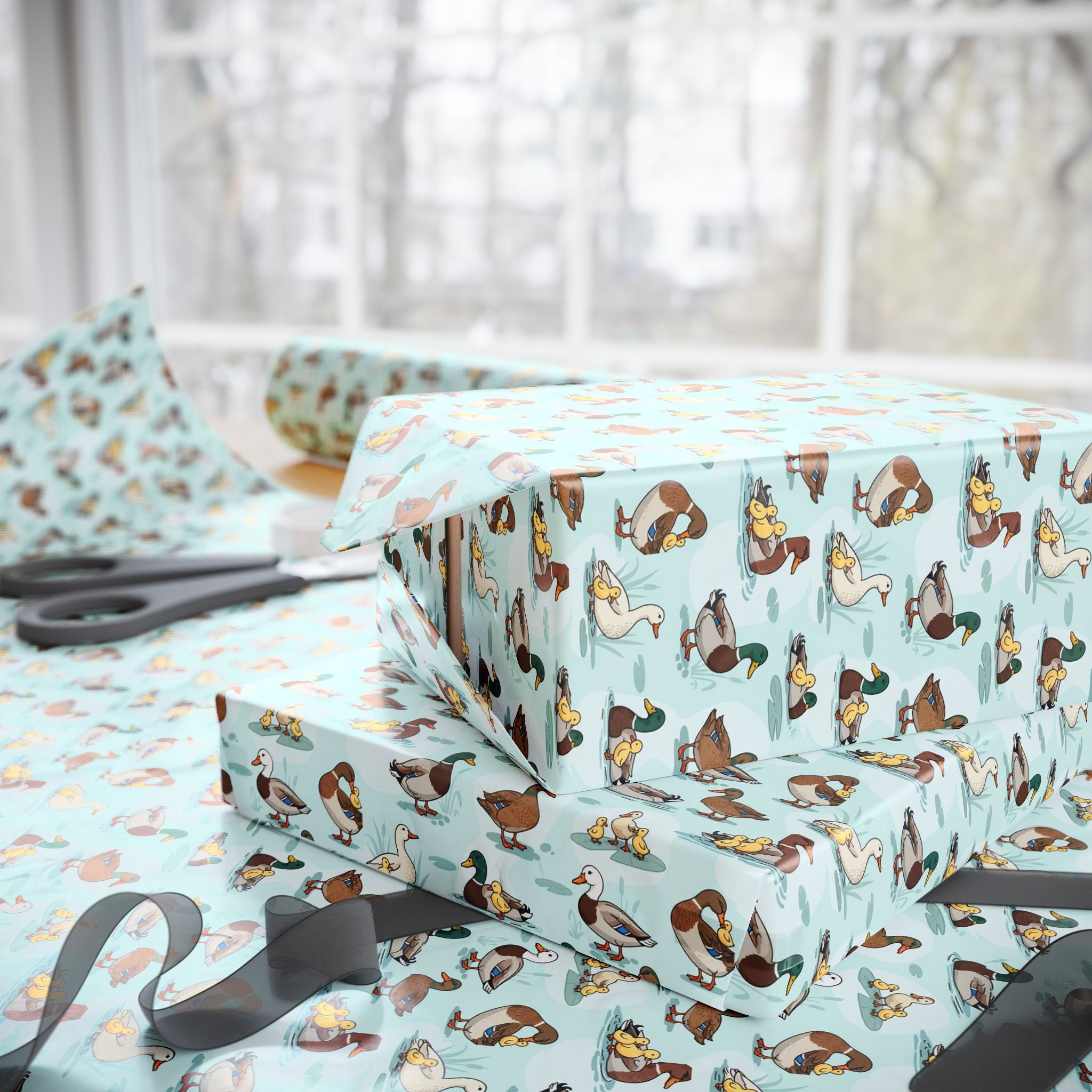 Whimsical Ducks Wrapping Paper