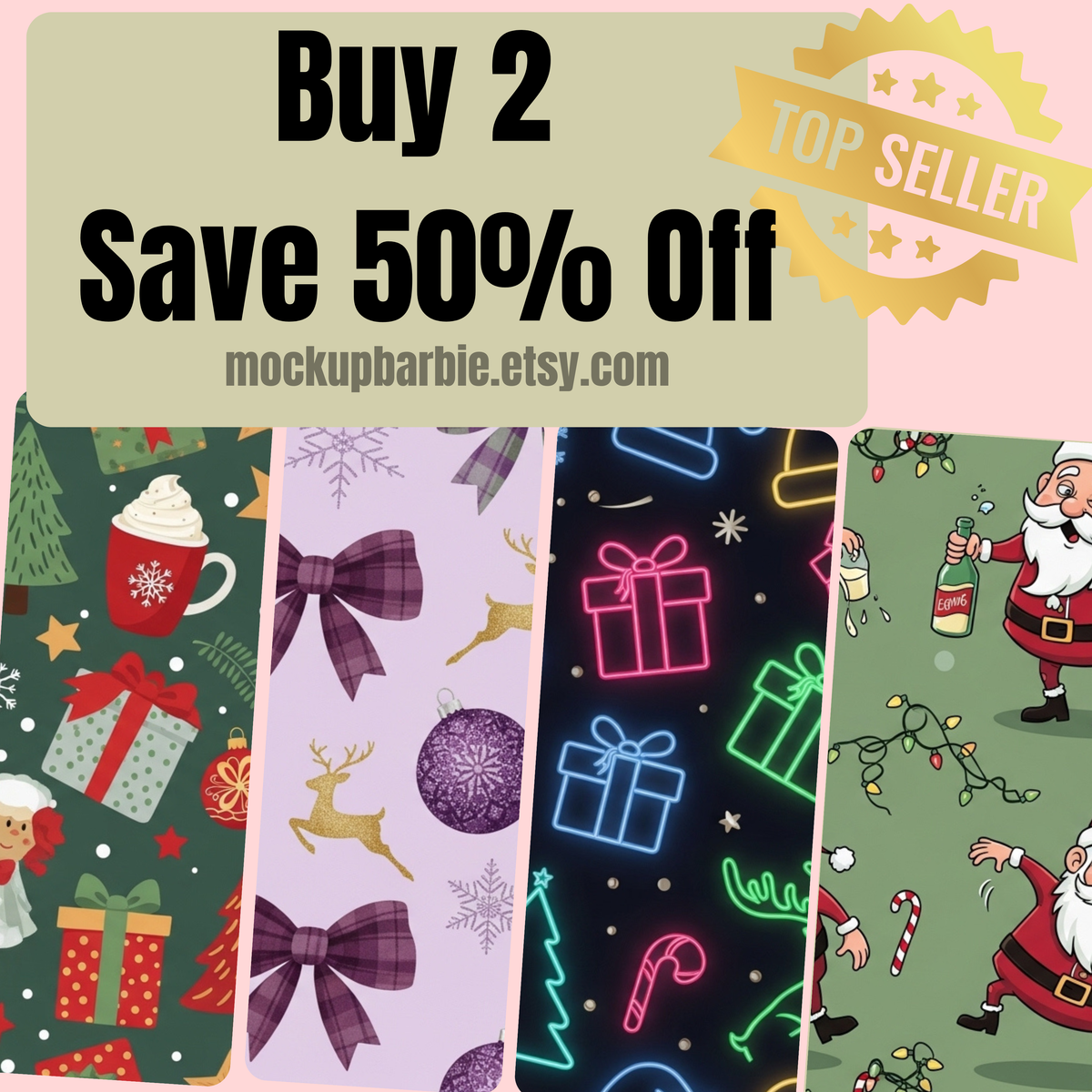 Dentures Pattern Wrapping Paper | Cosmetic Theme