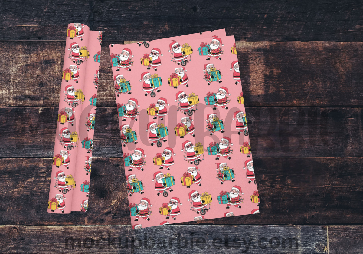 Pink Fun San6a Christmas Wrapping Papers