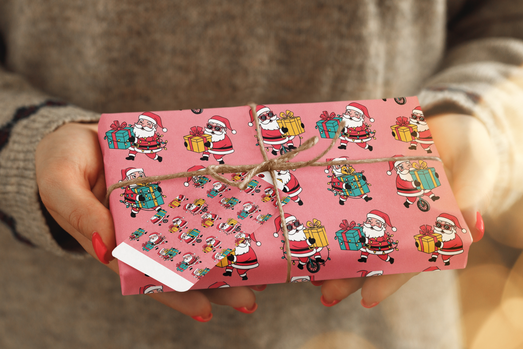 Pink Fun San6a Christmas Wrapping Papers