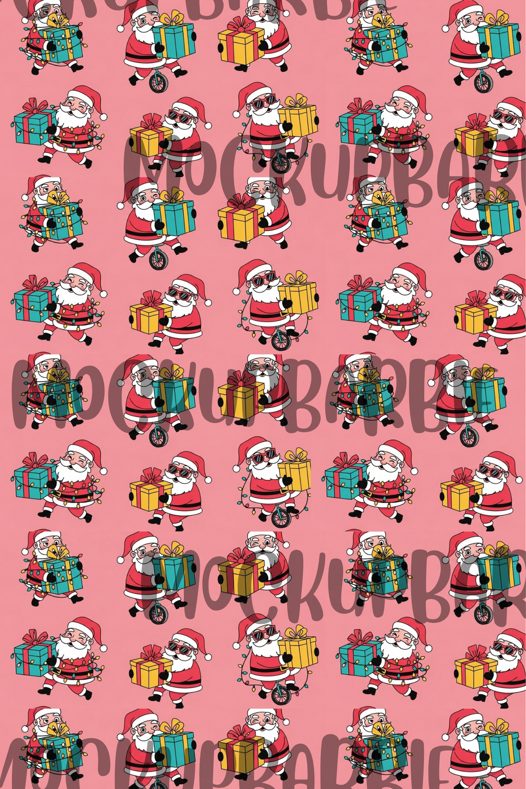 Pink Fun San6a Christmas Wrapping Papers