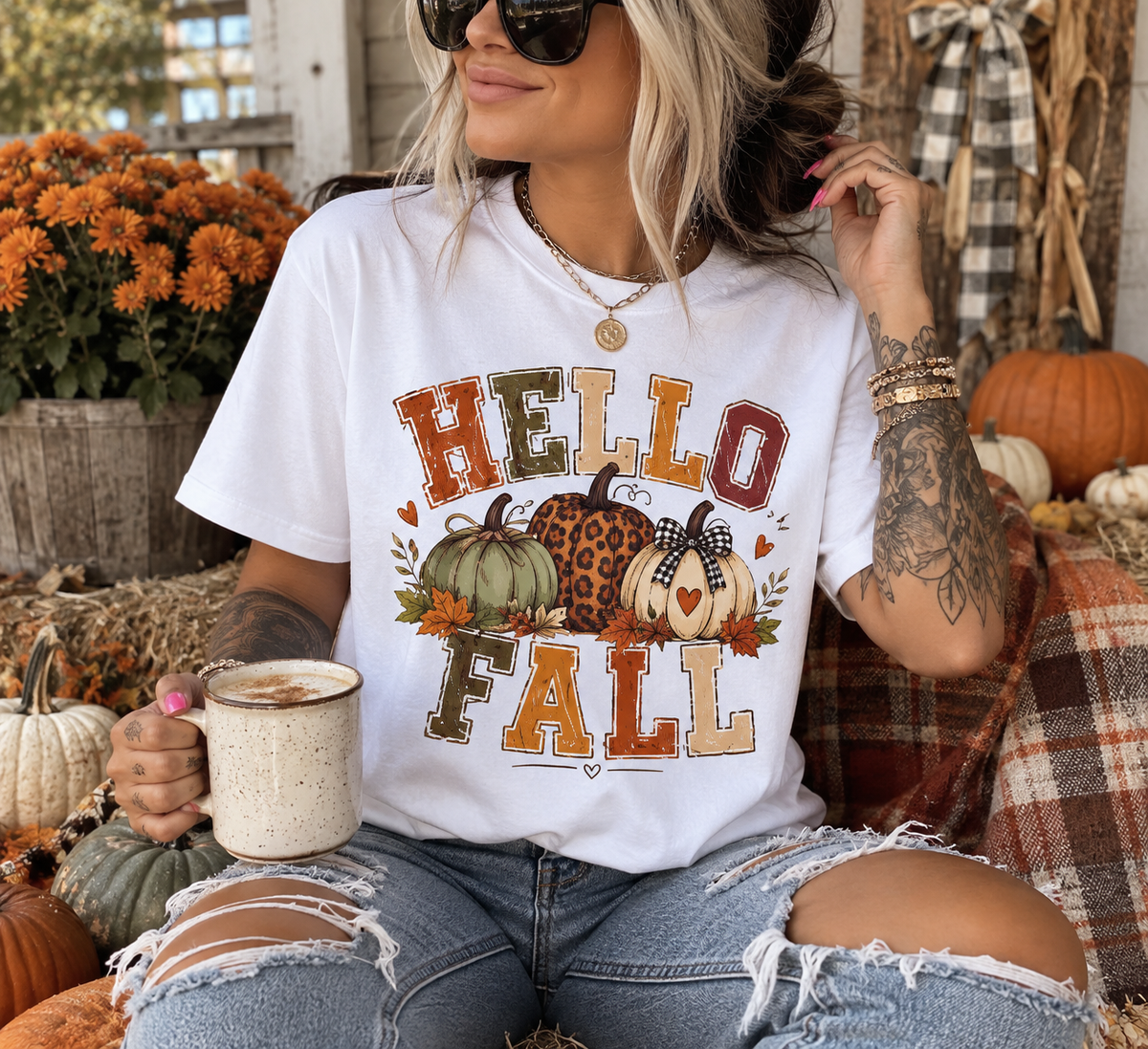 Hello Fall Comfort Colors T-Shirt