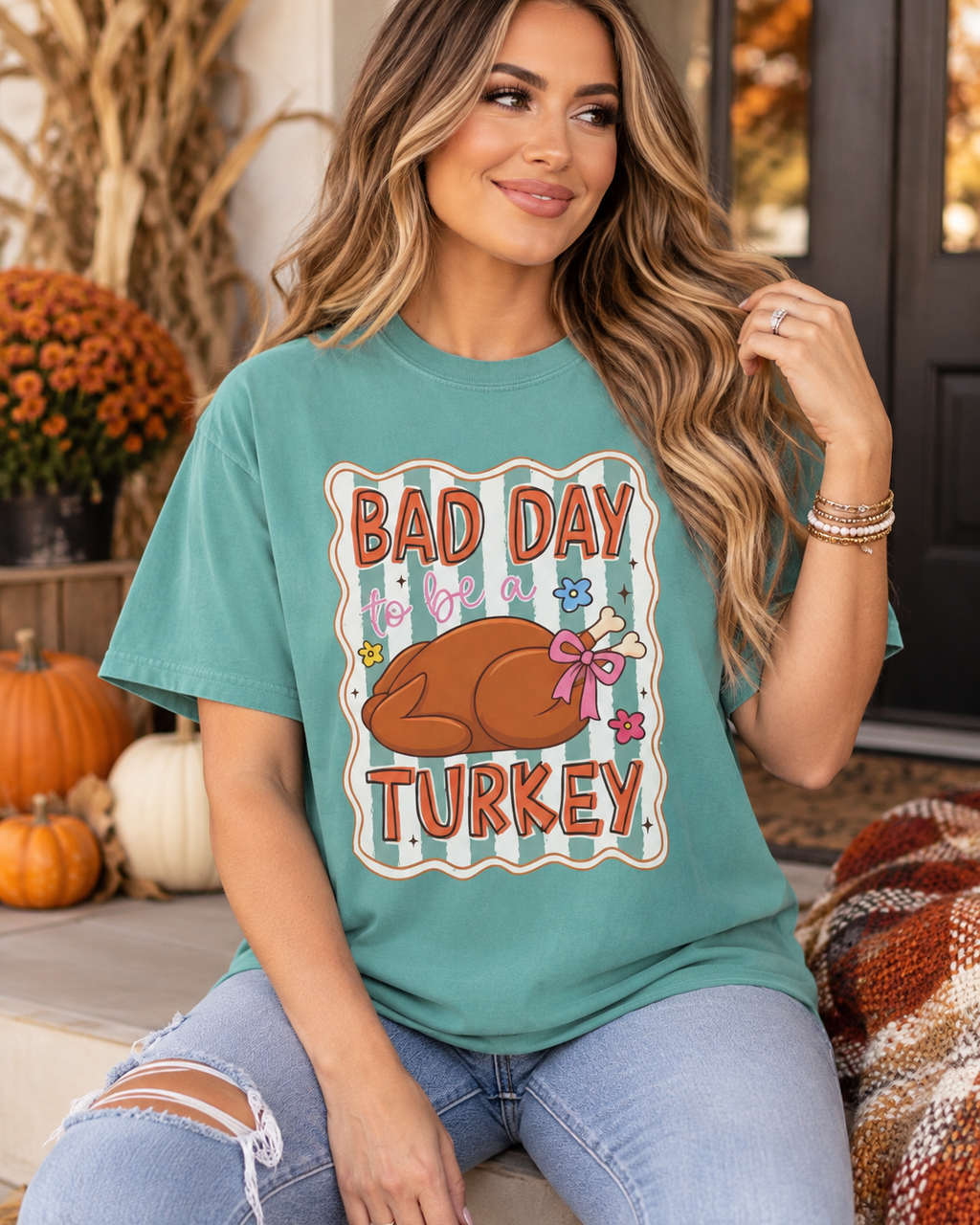 Bad Day to Be a Turkey Comfort Colors T-Shirt