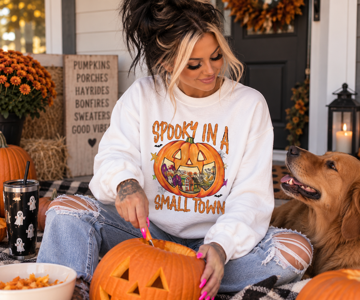 Spooky in a Small Town Halloween Sweatshirt