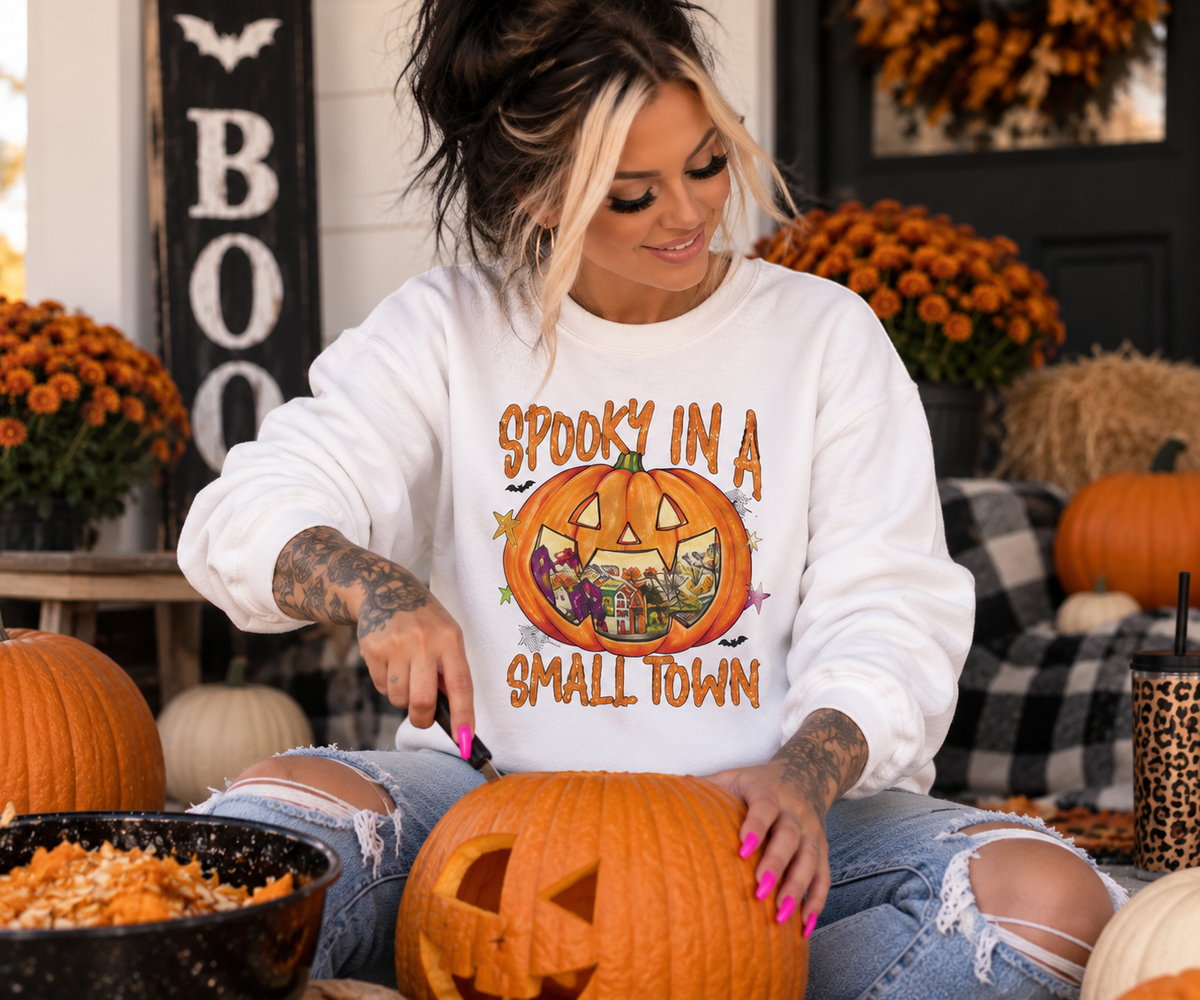 Spooky in a Small Town Halloween Sweatshirt