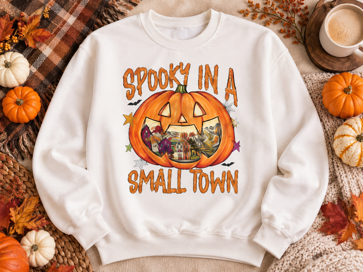 Spooky in a Small Town Halloween Sweatshirt