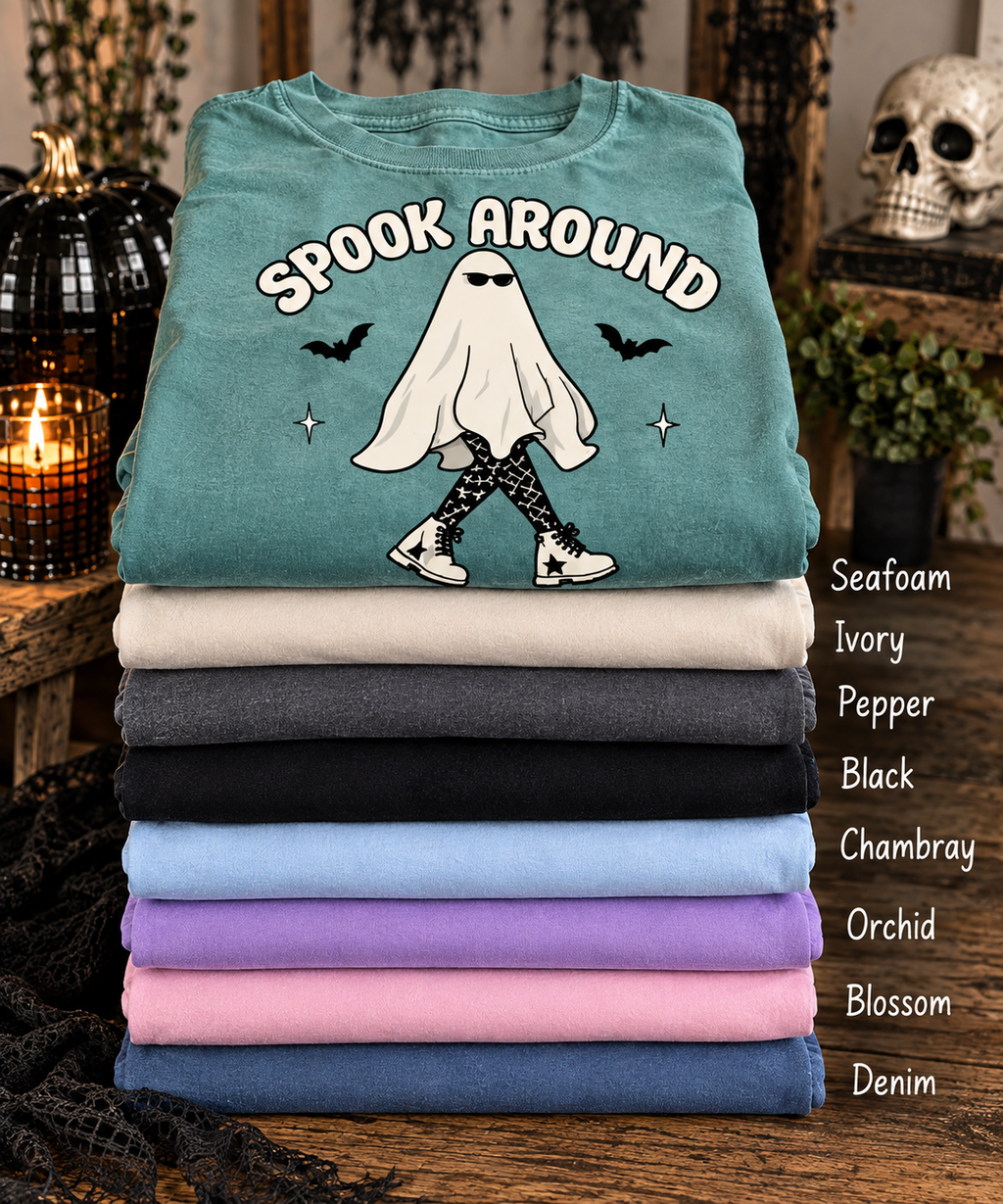 Spook Around & Find Out Ghost Comfort Colors Tee