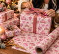 Pink Princess Carriage  Fairytale Birthday Wrapping Paper