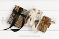 Gold Glitter Leopard Print Wrapping Paper | Luxe Gift Wrap for Boujee Gifts