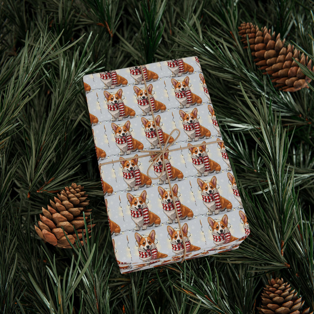 Corgi in Scarf Wrapping Paper