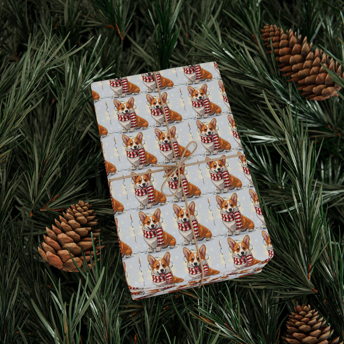 Corgi in Scarf Wrapping Paper