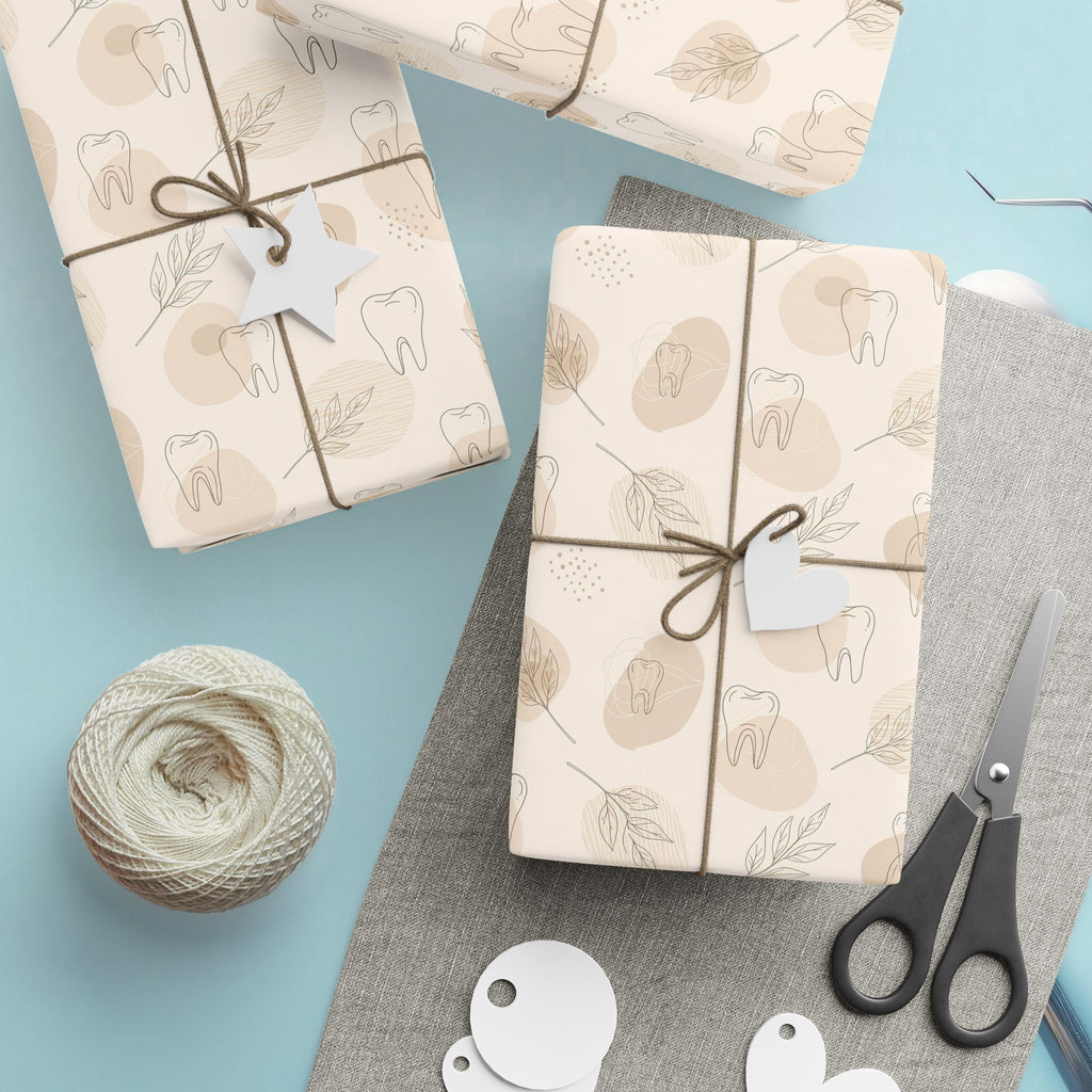 Boho Tooth Wrapping Papers, Natural Tan Dental Tooth Fairy Wraps | Eco-Friendly