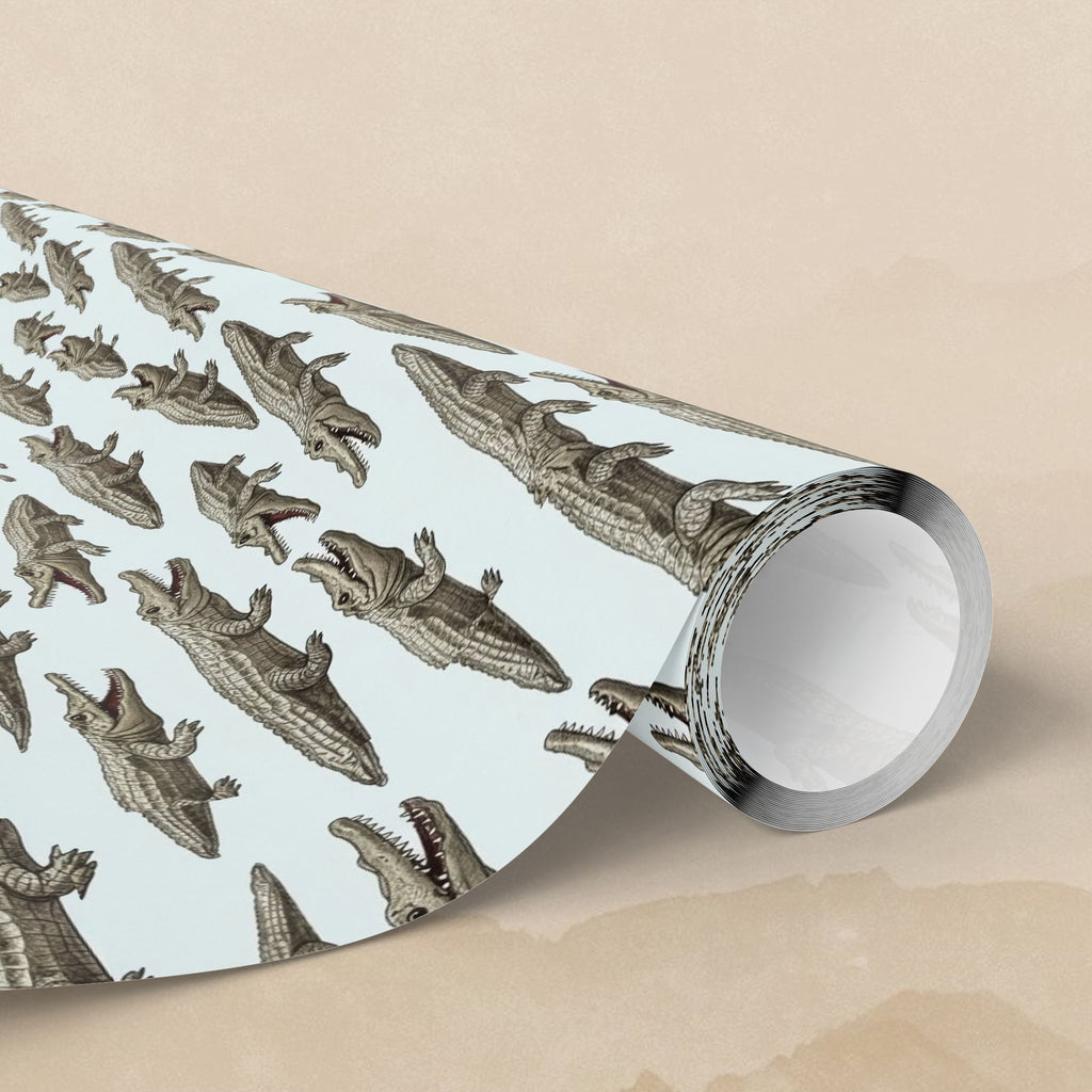 Alligator Pattern Wrapping Paper | Repeating Crocodile Design