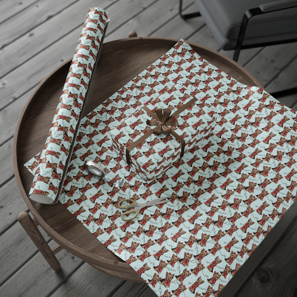 Yorkie Christmas Wrapping Paper