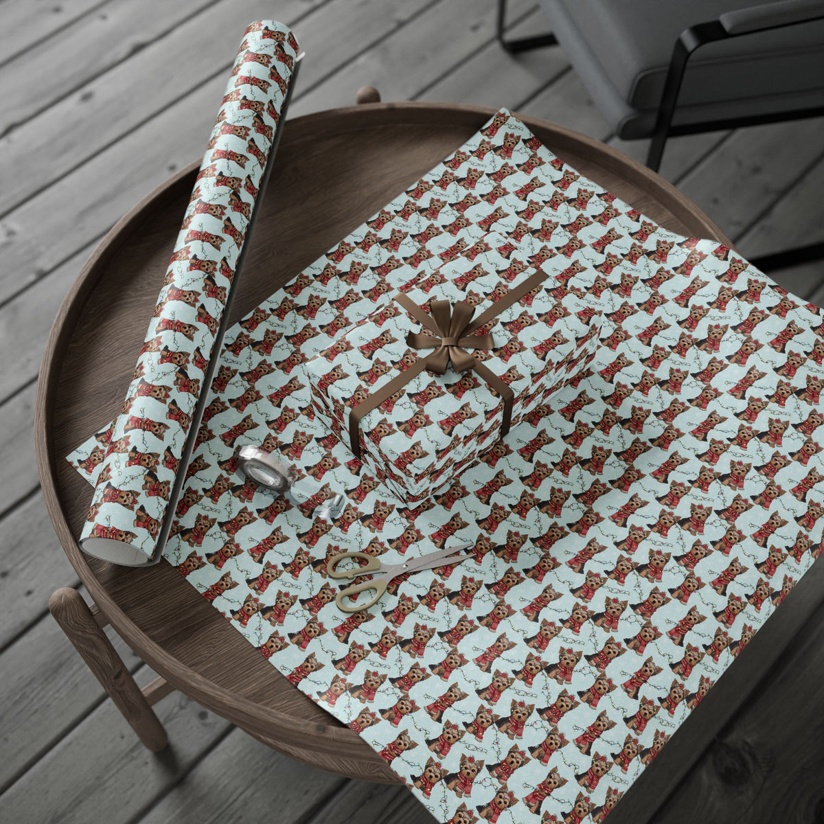 Yorkie Christmas Wrapping Paper