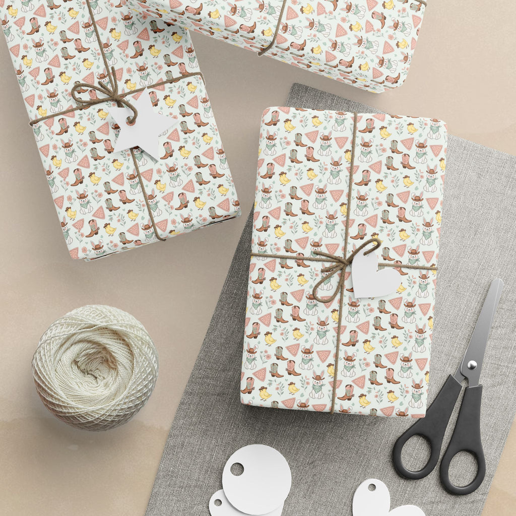 Western Easter Bunny Wrapping Papers
