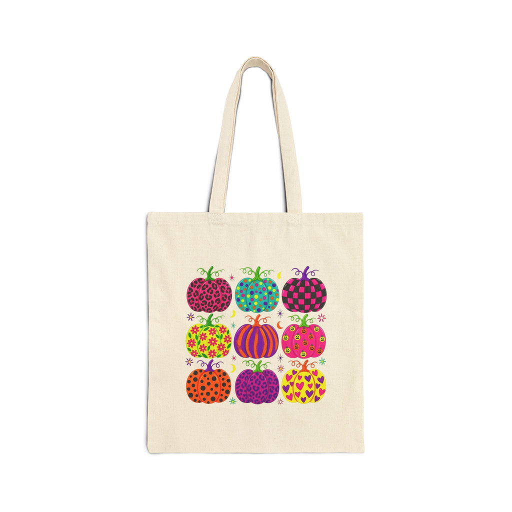 Colorful Pumpkin Halloween Canvas Bag