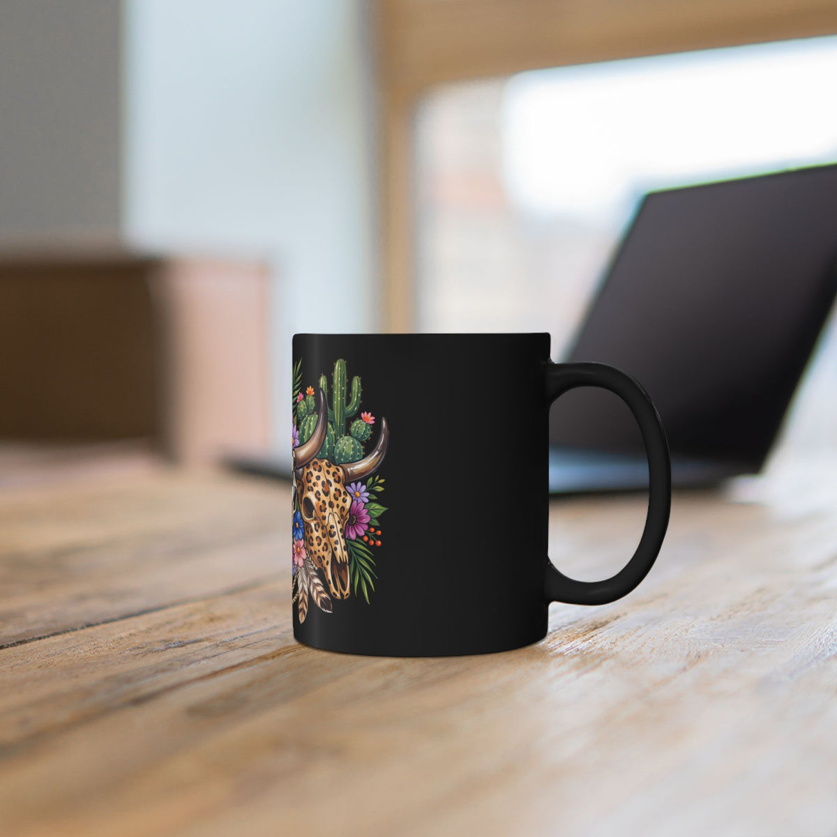 Checkered Cow Head Mug