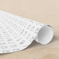 Minimalist Tooth Pattern Wrapping Paper, Black and White