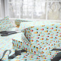 Ice cream Pattern Wrapping Papers | Turquoise Paint Strokes Gift Wrap