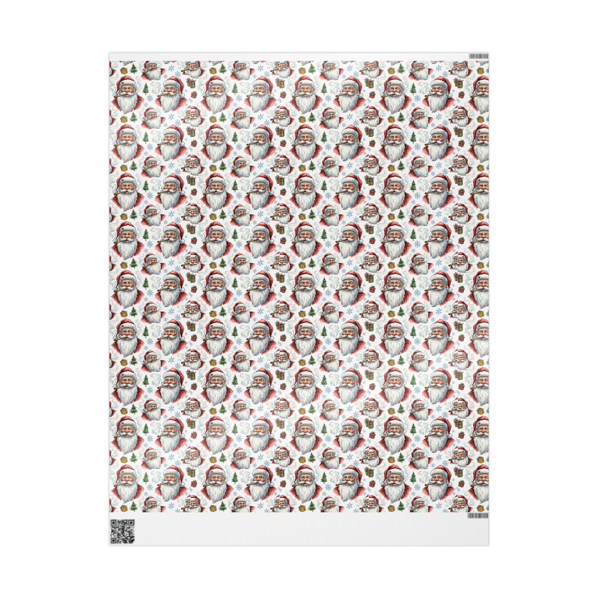 Vintage Santa Pattern Wrapping Paper | Christmas Holiday Paper Roll